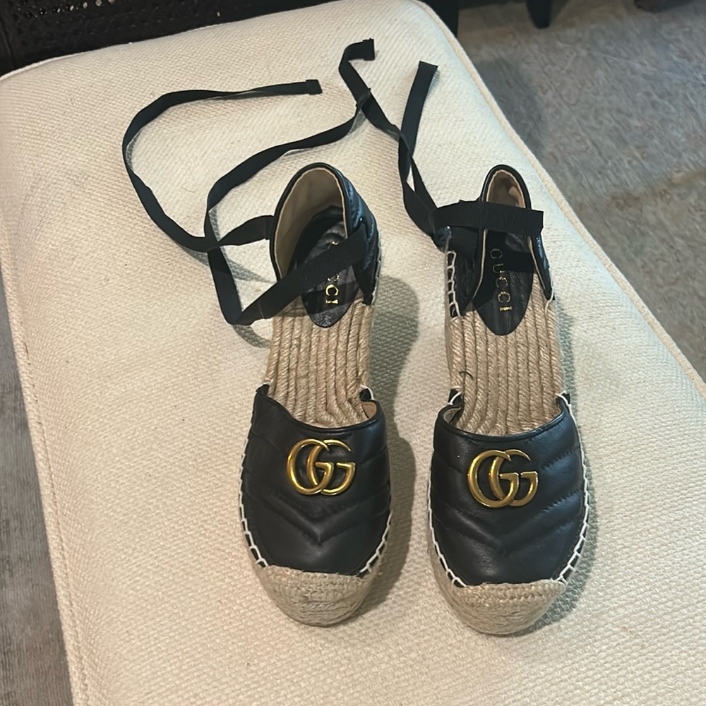 Gucci wedge espadrille